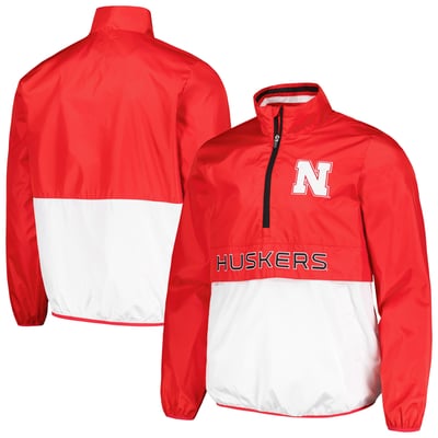 Nebraska Huskers G-III Sports by Carl Banks Cornerman Half-Zip Top - Scarlet